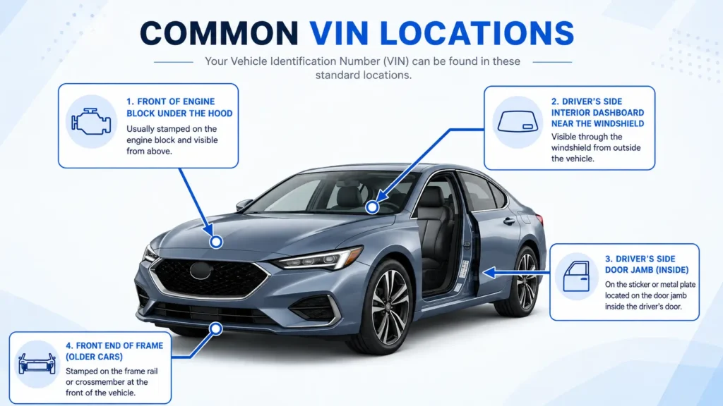 Common VIN Locations Explained